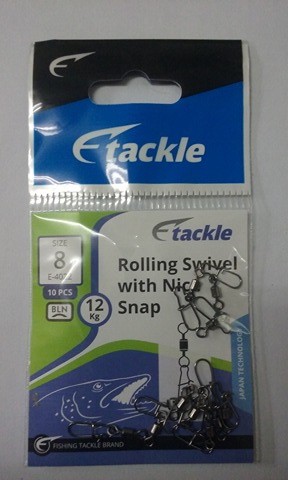 Etackle Rolling Swivel with Nice Snap E-4022