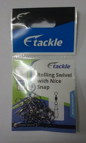 Etackle Rolling Swivel with Nice Snap E-4022