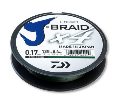 J-BRAID X4 0.15mm 135m DARK GREEN (12741-015)