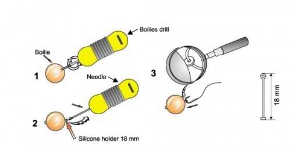Silikonska dlaka EXC 95-9586 silicone boilie holder 18mm - Slika 2