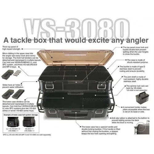 Plastične kutije, PLASTIC BOX VS-3080 Black