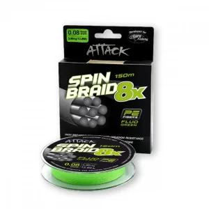 ATTACK SPINBRAID X8 150m 0.20mm Fluo Green